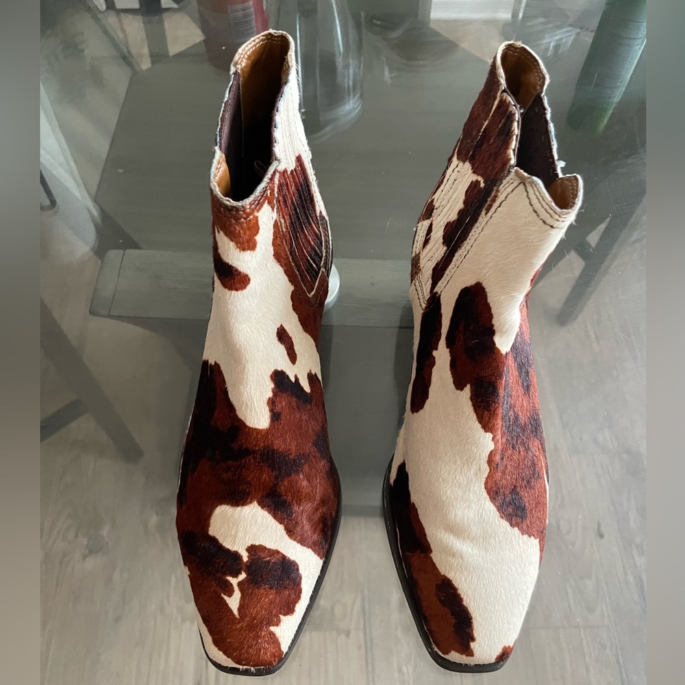 Zara Cow print booties